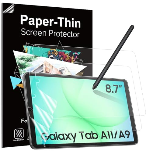 MoKo 3 Pack Paperfeel Screen Protector for 8.7 Samsung Galaxy Tab A11 2025 | Paperlike for Samsung Tab A9 2023, Matte Slim Film, True Paper-Feel, Anti Glare, HD Clear, Bubble Free, Compatible with S Pen