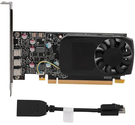VBESTLIFE P400 2 GB Grafikkarte, GDDR5 64 Bit GPU, PCIE 3.0 X16 Desktop-PC-Gaming-Grafikkarte mit 3 Kleinen DP-Anschlüssen, Unterstützt DirectX 12