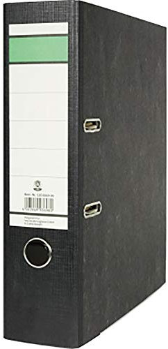Neutralware Ordner DIN A4 Rueckenbreite: 80mm Schwarz Wolkenmarmor 2 Buegel 120006900, 10 Stück