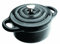 IBILI - Mini cocotte redonda negra 10 x 4,5 cm, Hierro fundido, Apta para induccion