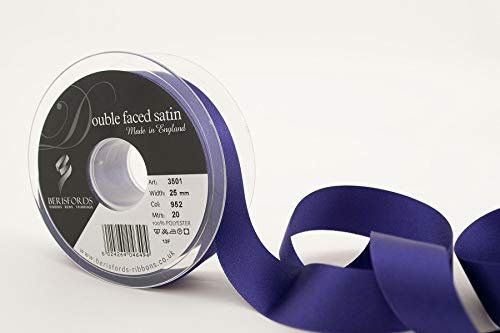 Berisfords 3501 Double Satin Ribbon, 952 Liberty, 20 m