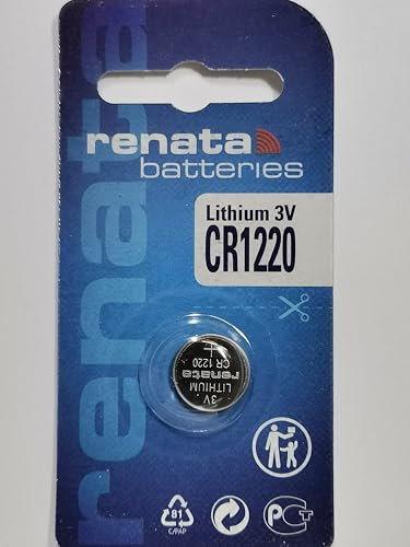 1 x Renata 1220 Lithium-Knopfzelle, hergestellt in der Schweiz