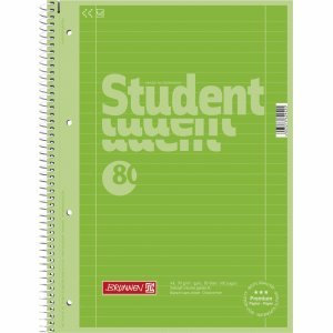Brunnen 10 x Kollegblock Student Colour Code A4 90g/qm 80 Blatt Kiwi Lineatur 27