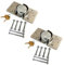 Pack of 2 Voche Heavy Duty Padlock & Hasp Van Lock Sets with Free Fixing Bolts!