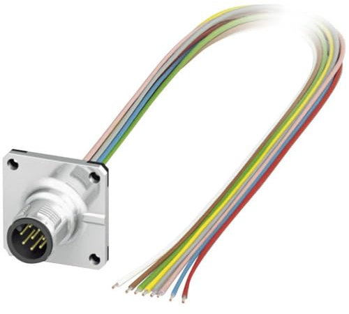 PHOENIX CONTACT SACC-SQ-M12MS-8CON-25F/0.5 Sensor/Aktor Einbaustecker, 8 Polig, A Kodiert, mit 0.5m TPE-Litze, 8 x 0.25mm² Leiterquerschnitt, 29.010g Gewicht