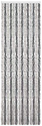 BRUNNER Campingartikel Chenille Vorhang 56 x 185 cm (weiß/grau)