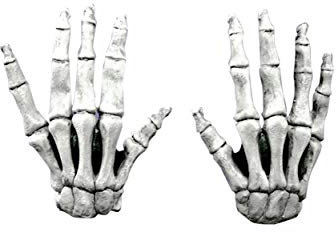 Ghoulish Productions Large Skeleton Hands White Hands. Skull Hands Latex. Skull Latex Accessory. Latex Gloves Skull Halloween Costume. Hands & Feet Line. Adult Mask. One Size Latex Hands
