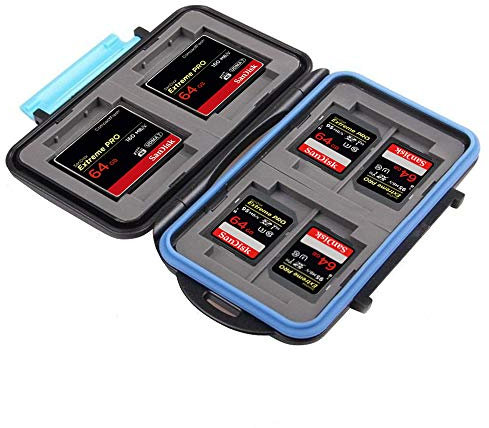 KING OF FLASH Anti-shock Waterproof Memory Card Case Holder Hard Storage 4x CF (Compact Flash) 8x SD/SDHC (Secure Digital) MC-2