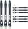 RED DRAGON DRX Coated Aluminium Medium Black Logo Dart Stems (Shafts) - 2 Sets per Pack (6 Stems in total)