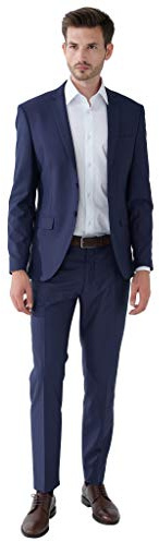 Steffen Klein Classy Gentleman Herren 2-Teiliger Slim Fit Business Anzug Smoking 2-Knopf Sakko