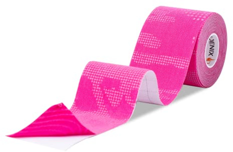 Kinesiology Sports Tape Light Reflective Pink | 5m Roll of Muscle Support Tape | Water Resistant & Hypoallergenic | Flexible & Durable | Improve Mobility & Circulation