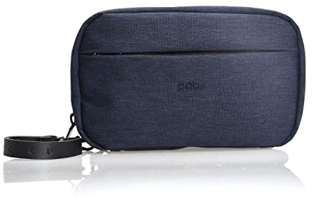 patu Handy Beauty Stuff Carry Case, Makeup Cosmetic Bag, Women Facial Cleanser Skincare Kit Pouch, Portable Electronics Accessories Organizer, Indigo
