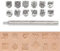 Cikonielf 12 Stück Leder Stempel Leder Prägestempel Set Leder Punzieren Leather Carving Craft DIY Punch Embossing Beveler Tools Kit für Heimwerker, Lederhandwerk, Drucken