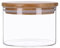 TALK-POINT Vorratsdosen aus Glas mit Bambusdeckel, Vorratsgläser, Glasbehälter | 350 ml - 2200 ml | luftdicht, Spülmaschinenfest, Mottensicher (350 ml)