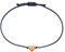 Selfmade Jewelry Armband Damen Herz Roségold Handgemachtes Makramee Armbändchen mit Herzchen Größenverstellbar Inkl. Geschenk-Verpackung (Rosegold - Dunkelblau)