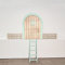 Kit Puerta Ratoncito Pérez de Madera color Mint | Puerta Mágica con Escalera y Vallas | Regalo Ideal Infantil de Madera | Lulamuk