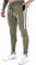 Suwangi Pantaloni Tuta Uomo Palestra Running della Allenamento Slim Fit Design a Righe con Tasche Zip