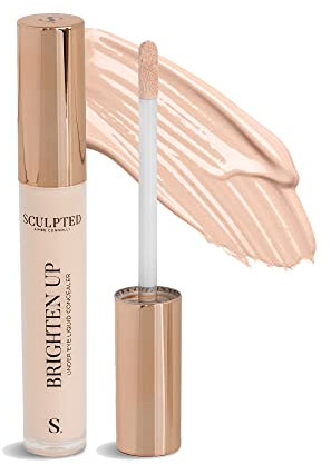 Brighten Up Under Eye Concealer from Sculpted by Aimee (Crème) - 5ml Light Coverage Mineral Liquid Makeup Concealer for Hydrating Delicate Skin & Dark Circles with Niacinamide and Hyaluronic Acid