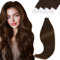 Vivien Echthaar Extensions Tape Menschliches Haar Braun Tape Echthaar Extensions Mittelbraun Haarverlängerungen Lang 50g 20Pcs 55cm