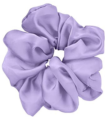 JeoPoom Seide Haargummi, Seide Haare Ringe, Haargummis Elastische Haarbänder Pferdeschwanz, für den Haarschmuck für Damen und Mädchen(Violett)