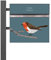 banjado® Standbriefkasten Anthrazit mit Namensschild Abstrakter Vogel & Zeitungsfach/Briefkasten mit Standfuß in Anthrazit/Postkasten A4 Einwurf inkl. Montagematerial & 2 Schlüsseln