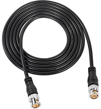 YACSEJAO Cavo coassiale BNC maschio a BNC maschio Cavo di prolunga coassiale a bassissima perdita 50 ohm HD-SDI BNC Jumper per l'analizzatore di telecamere di sicurezza CCTV (6.6FT) (2M)