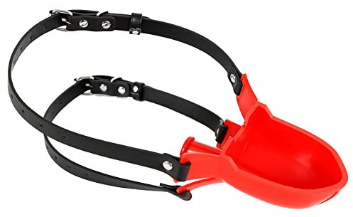 Jinqian Mund Plug Gag Urinal Piss Trichter Homosexuell Mouth Ball Knebel Mundknebel Oralsex SM Bondage Einstellbar Harness Set Slave Extrem Sexspielzeug für Frauen Männer Paare (Schwarz)
