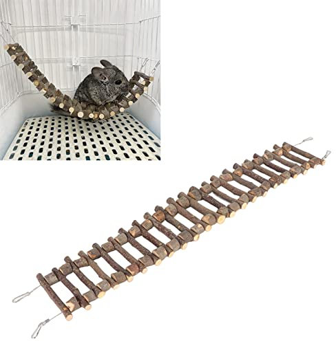 Vogel-Holzleiterbrücke, Lange, Langlebige, Flexible Holzleiterbrücke für Hamster, Papageienmäuse (70CM)