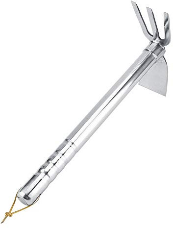 Nimomo 3 in 1 Gartenhacke Gehärtete Hohlhacke Gartenschaufel Gartengeräte aus Edelstahl Stabiles Gartenwerkzeug Set Edelstahl hochwertigen für Pflanzen von Blumen und Gras