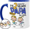 Cupdarling® Mug Bonus Papa Personnalisé - Les 2 Plus Belles Raisons D'Être un Beau-Père - Tasse Cadeau pour Fête Des Pères ou Anniversaire - 330 mL Céramique