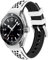 YISIWERA 20mm/22mm Silikon/Gummi Uhrenarmband Rallye Zweifarbig Weiß/Schwarz Gebogene Enden Edelstahl Schnalle Langlebig Universal Stitch Uhrenarmbänder für Männer/Frauen