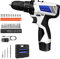 Cordless Drill 12V, Handheld Electric Driver Screwdriver with 1300mAh Li-ion Battery, 18+1 Torque Setting, 2 Variable Speeds, 45Nm Torque, for Home DIY and Drilling