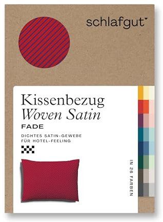 schlafgut Woven Fade Satin Kissenbezug 60x80 cm Gray Fade gestreift in Premium Hotelqualität, Kopfkissenbezug einzeln mit 100% weicher Baumwolle