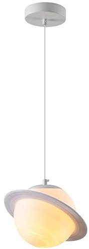 DZQWLL Mini Planet Pendelleuchte, kreative Saturn Planet Pendelleuchte, Moderne Deckenleuchten, Hängelampe Kronleuchter Licht für Schlafzimmer Wohnzimmer Kücheninsel