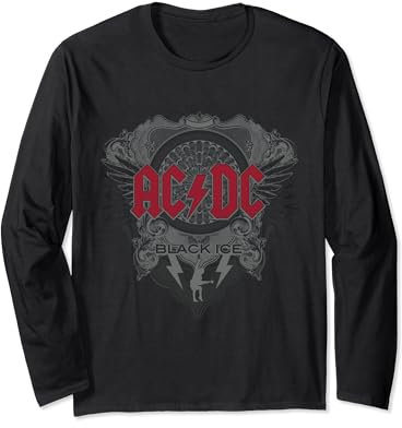 AC/DC Rock Music Band Black Ice with Red Long Sleeve T-Shirt