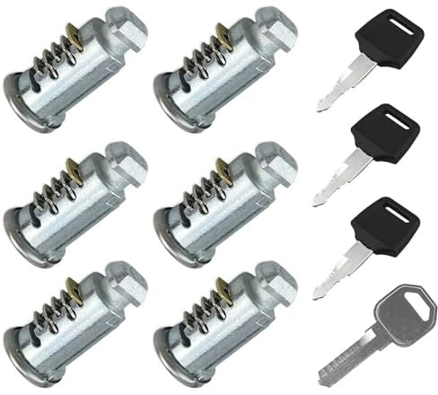 6er-Pack Schlosskerne kompatibel mit dem Ein-Schlüssel-System Schlosszylindern, Schlüsselkern für Fahrradträger, Dachträger, Türme, Skiträger