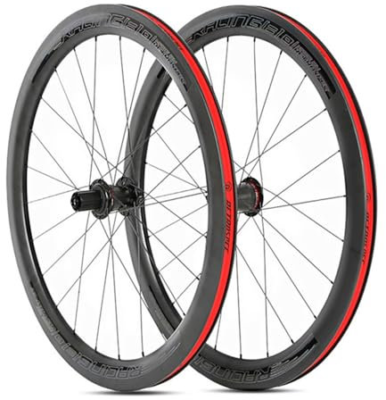 Carbon Fiber Rennrad 700C Laufradsatz Scheibenbremse Steckachse Flache Speichen Schnellspanner Felgenbremse Abgedichtete Lagernaben 8-12Gang Kassetten (Color : Black 700C, Size : Thru axle)
