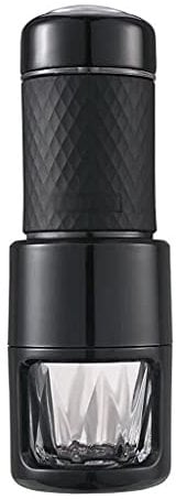 CUNTO Máquina de café Cafetera portátil para Exteriores en Polvo de café de Segunda generación/máquina de café concentrada de 15 Bar Electrodomésticos (Color: Negro)