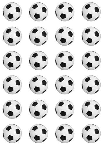 24 x PRECUT Edible Football Cupcake Fairy Cake Wafer Decoration Toppers Soccer