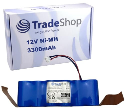 Trade-Shop Batteria NI-MH 12V / 3300mAh compatibile con Ecovacs Sweeper DD35, DE33, DE35, DG710, DG716, compatibile con iRobot Roomba Combo 4720110