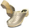 BeComfy Sabots en Cuir pour Femme Mules à Talons en Bois Métallique Or Argent Rouge 35 36 37 38 39 40 41 EU (Champagner, Système Taille Chaussures EU, Adulte, Numérique, Large, 38)