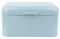 GLOGLOW Retro Metal Bread Box, Large Capacity Kitchen Storage Container with Fingerprint Proof Design for Baking, Smooth Surface Bread Storage Box (Blue)