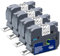 4x XemaX Etikettenband Kompatibel für Brother P-touch Bänder 24mm TZe-151 TZ-151 Schriftbänder Schwarz auf Transparente Etiketten Kassette für Brother PT-D600 D400 D450 P900W E550W P750W P710BT