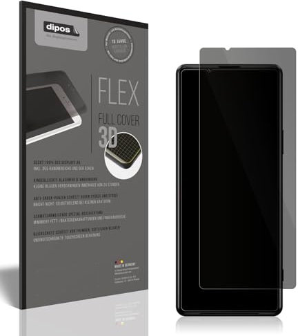 dipos Flex Privacy Blickschutz-Folie matt passend für Sony Xperia 1 III Schutzfolie mit 100% Displayabdeckung, Fingerprint-Kompatibel, Case-Friendly, Full Cover, Sichtschutz Filter 2way