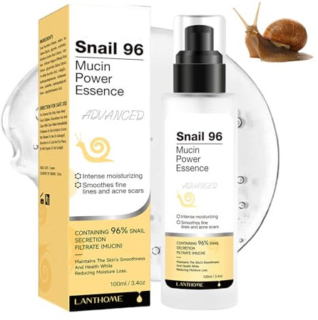 Snail 96 Mucin Power Essence 100 ml, feuchtigkeitsspendendes Serum für Gesicht mit Schneckensekretionsfiltrat, für alle Hauttypen, für stumpfe Haut & feine Linien