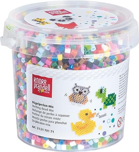 KNORR prandell Bügelperlen-Mix Kunststoff Kinder 5mm 20 Farben Set 8.000 Stück