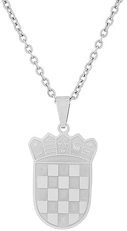 Kroatien-Kartenhalskette Für Herren – Halskette Mit Kroatischem Wappenanhänger, Charm-Halskette, Kroatien-Kartenanhänger, Retro-Halskette Im Ethnischen Stil, Unisex, Für Patrioten, Beste Freund