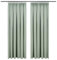 Black Out Curtain Jarl: 117x138cm, Anthracite, with Ruffle Tape, Set of 2 (Grün, H215 x B132 cm (2er Pack))