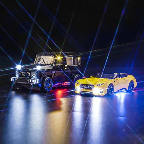 LocoLee Led Light Set Compatible with Lego 76924 Mercedes-AMG G 63 & SL 63 Led Decoration Lighting Kit Compatible with Lego 76924 Building Blocks Model,Only Lights Set,No Model