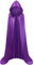 CHUANGOU Mantello con Cappuccio,Mantello di Halloween Lungo Mantello Halloween Costume da Fantasma(Viola,110cm)